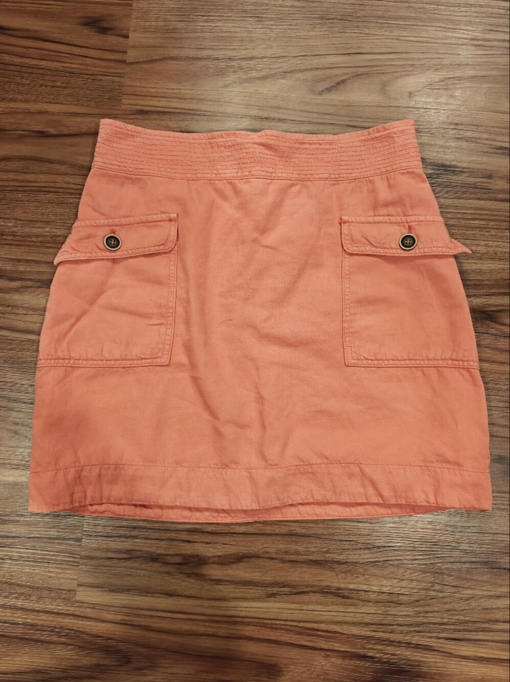 Anthropologie Coral Mini Skirt with Flap Pockets - Picture 4 of 7